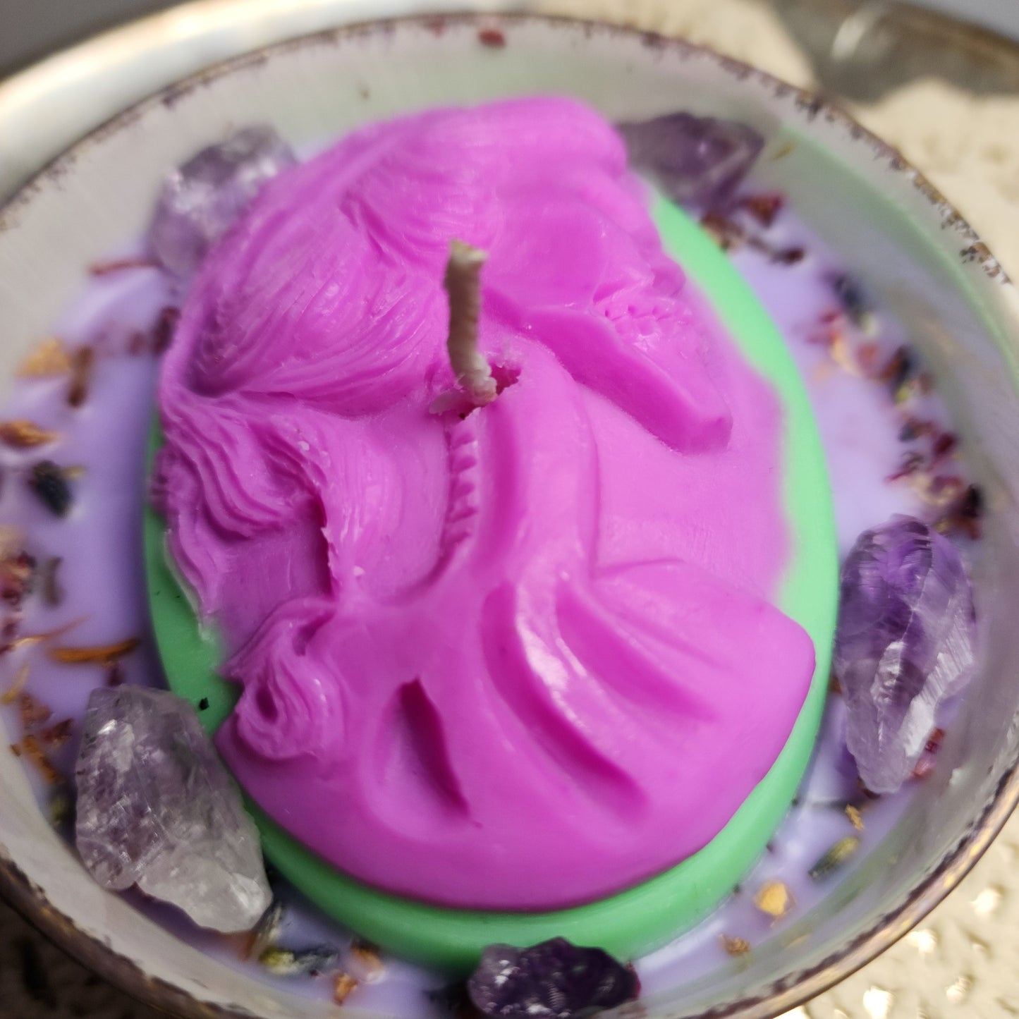Vintage Victorian Skull Cameo Teacup Candle