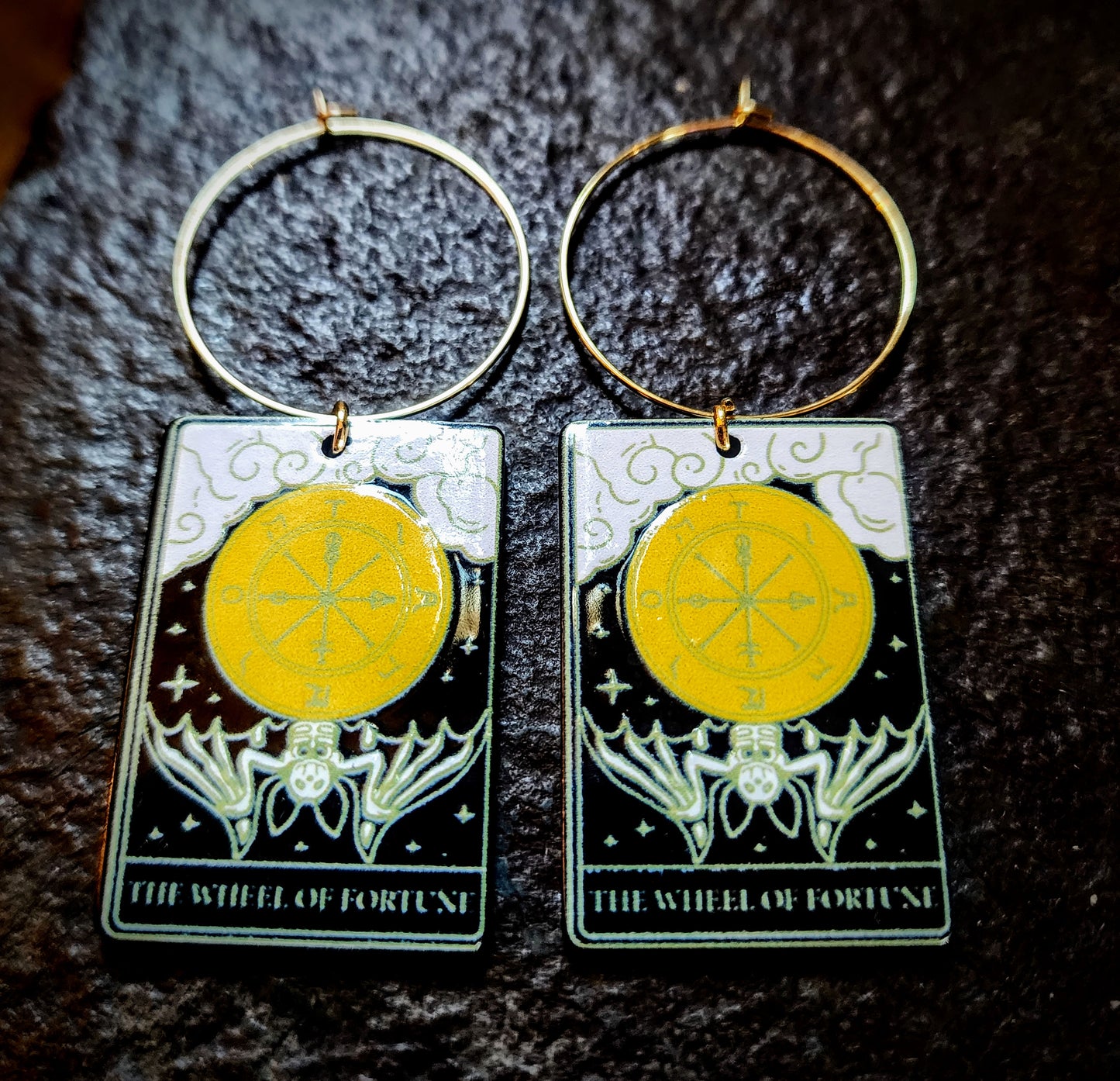 Wheel Of Fortune Gold Hoops