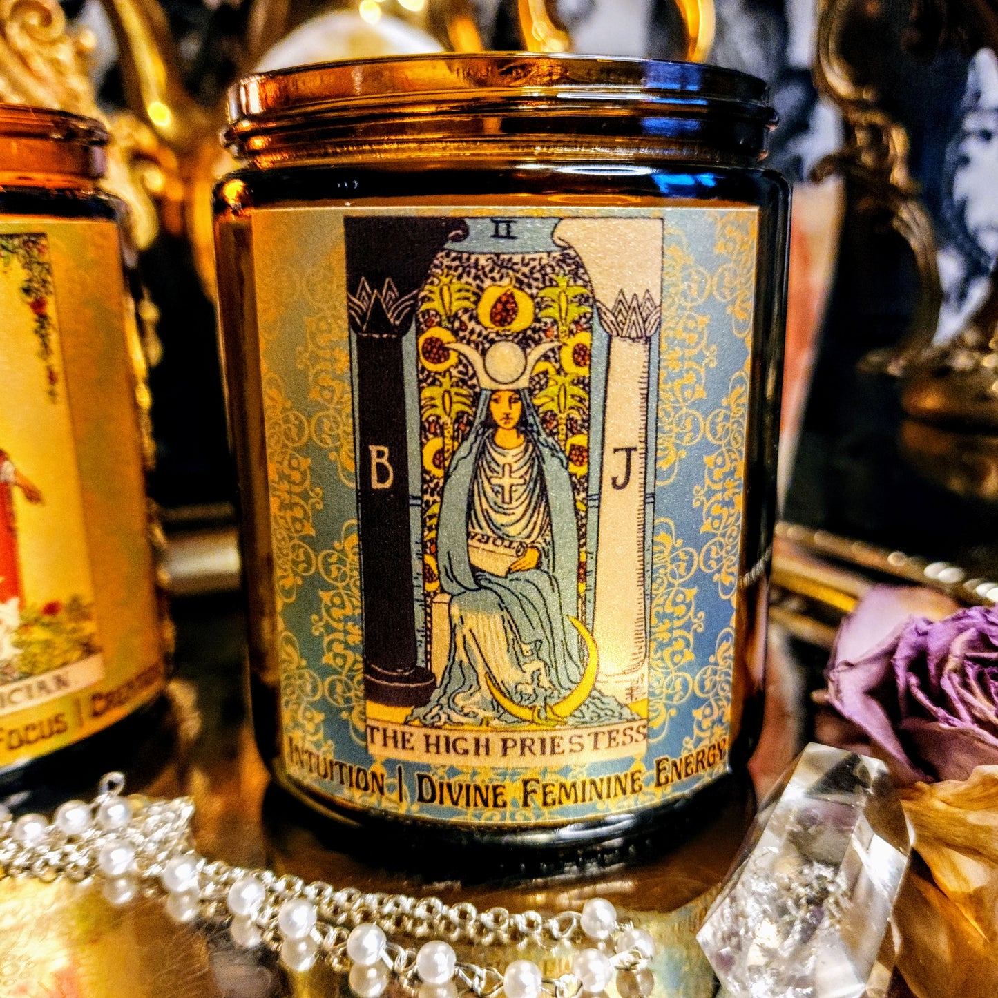 The High Priestess Tarot Candle