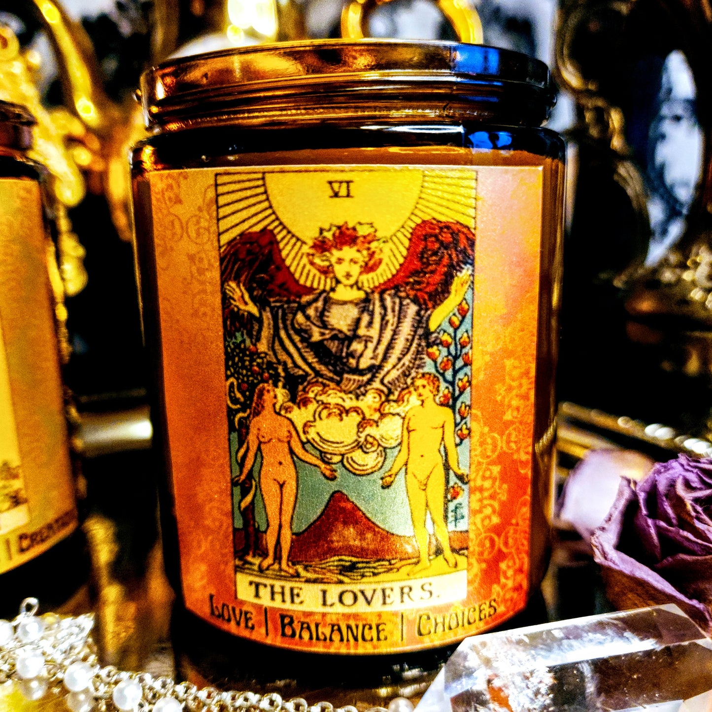The Lovers Tarot Candle