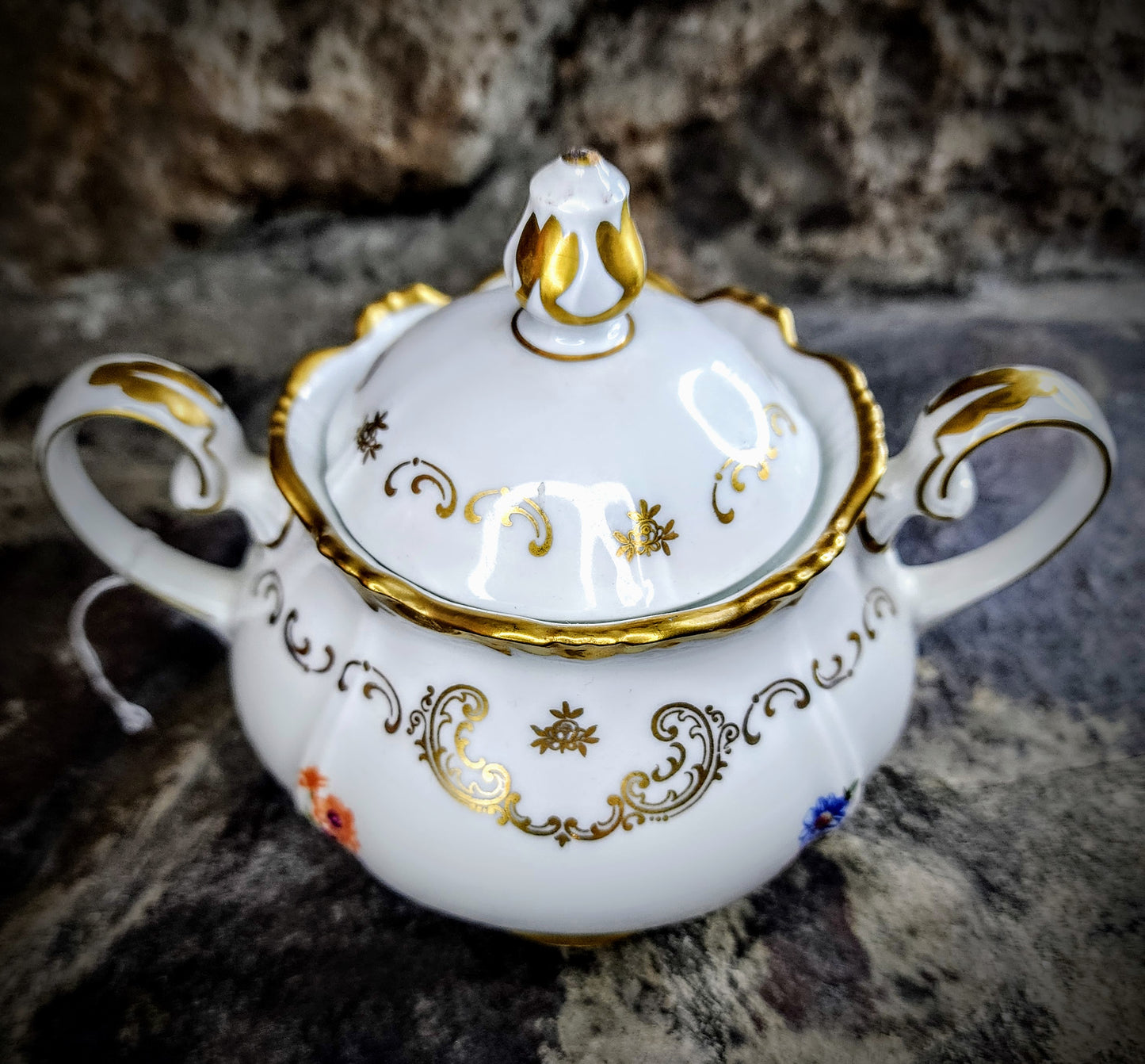 Vintage Reichenbach Germany Sugar Bowl Candle